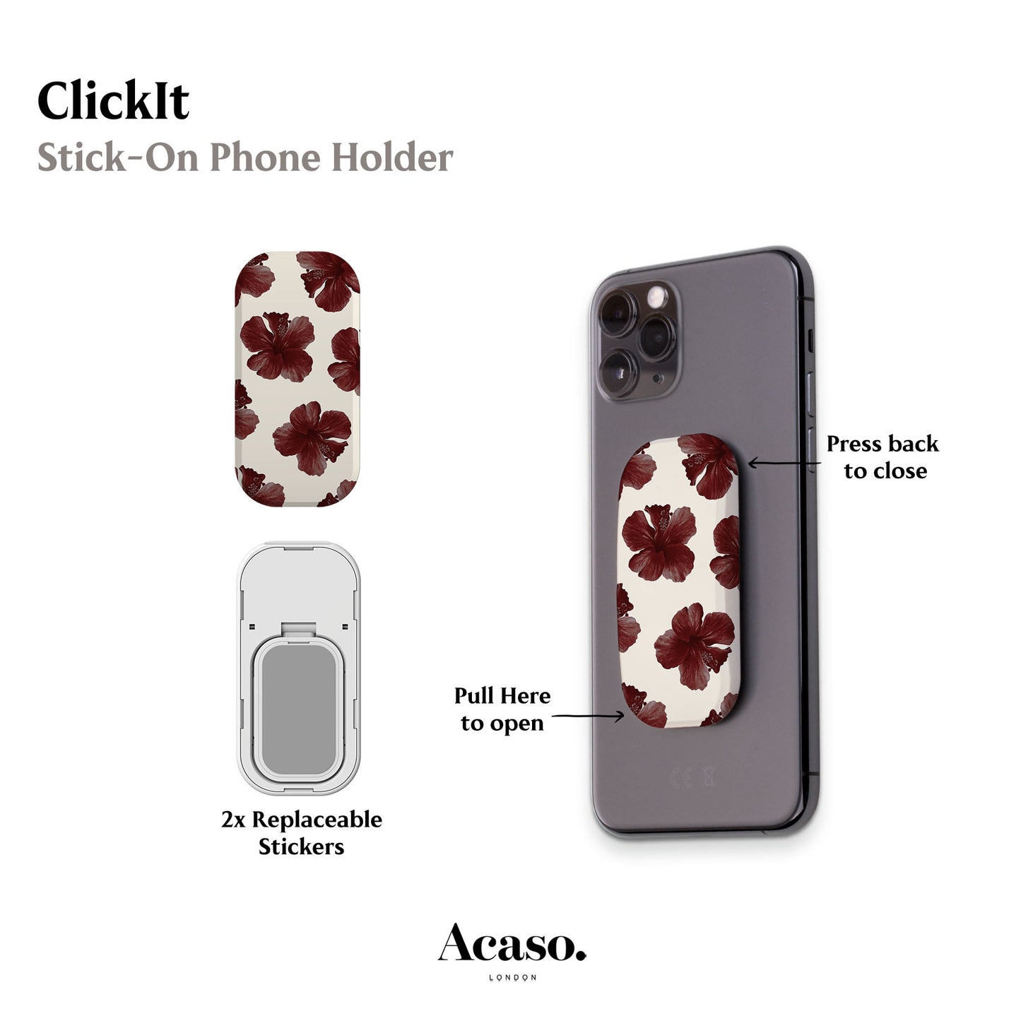 Hibiscus Flower Phone Grip
