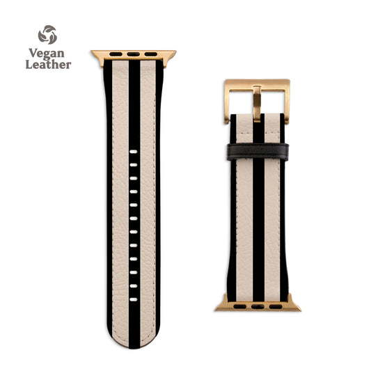 Ibiza Black Stripes Apple Watch Strap