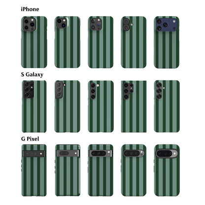 Mint Green Striped Phone Case