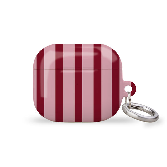 Ibiza Stripes Pink Maroon AirPods Case Cover