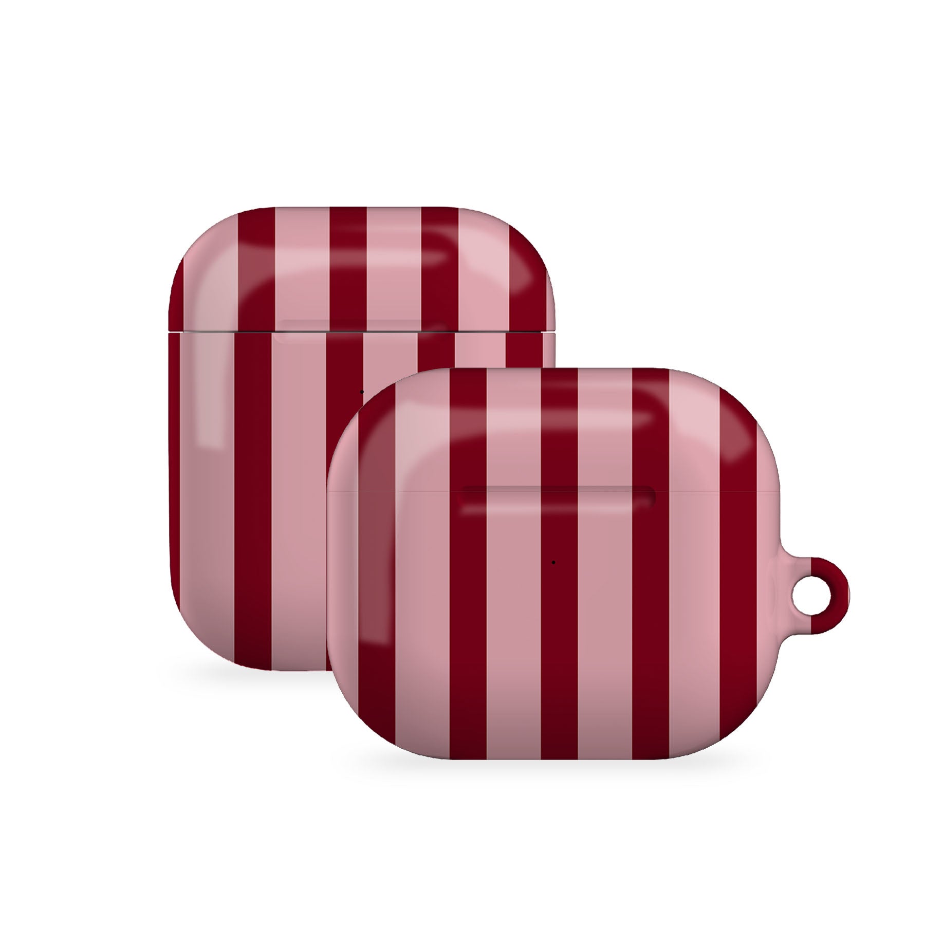 Ibiza Stripes Pink Maroon AirPods Case Cover