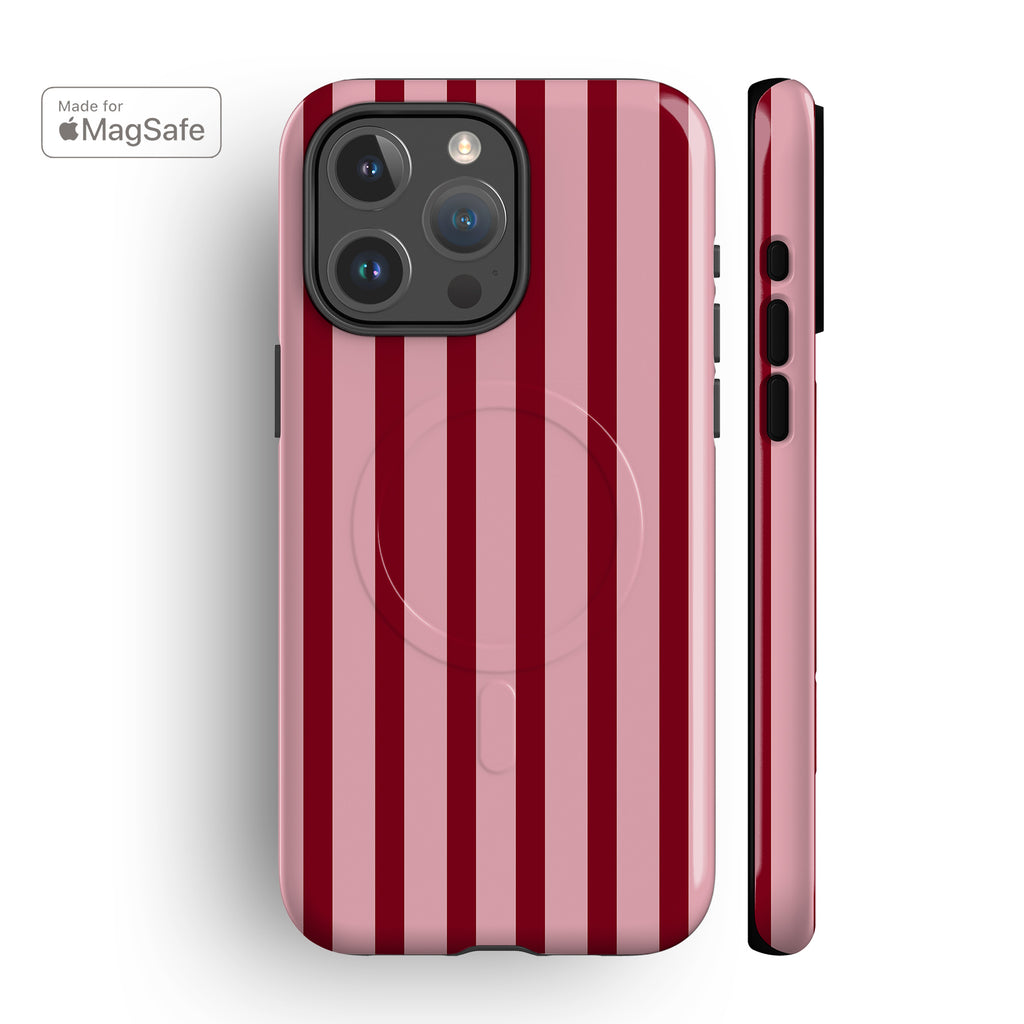 Ibiza Rose Stripes MagSafe iPhone Case
