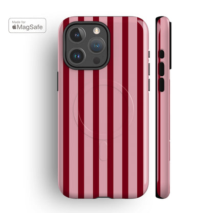 Ibiza Rose Stripes MagSafe iPhone Case