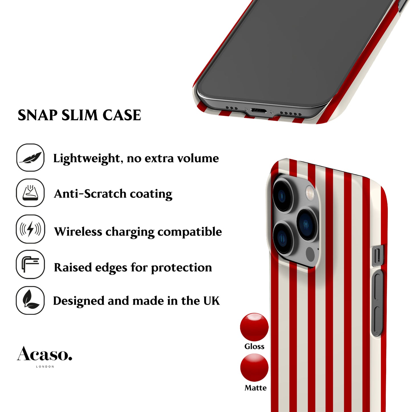 Ibiza Red Stripes Phone Case