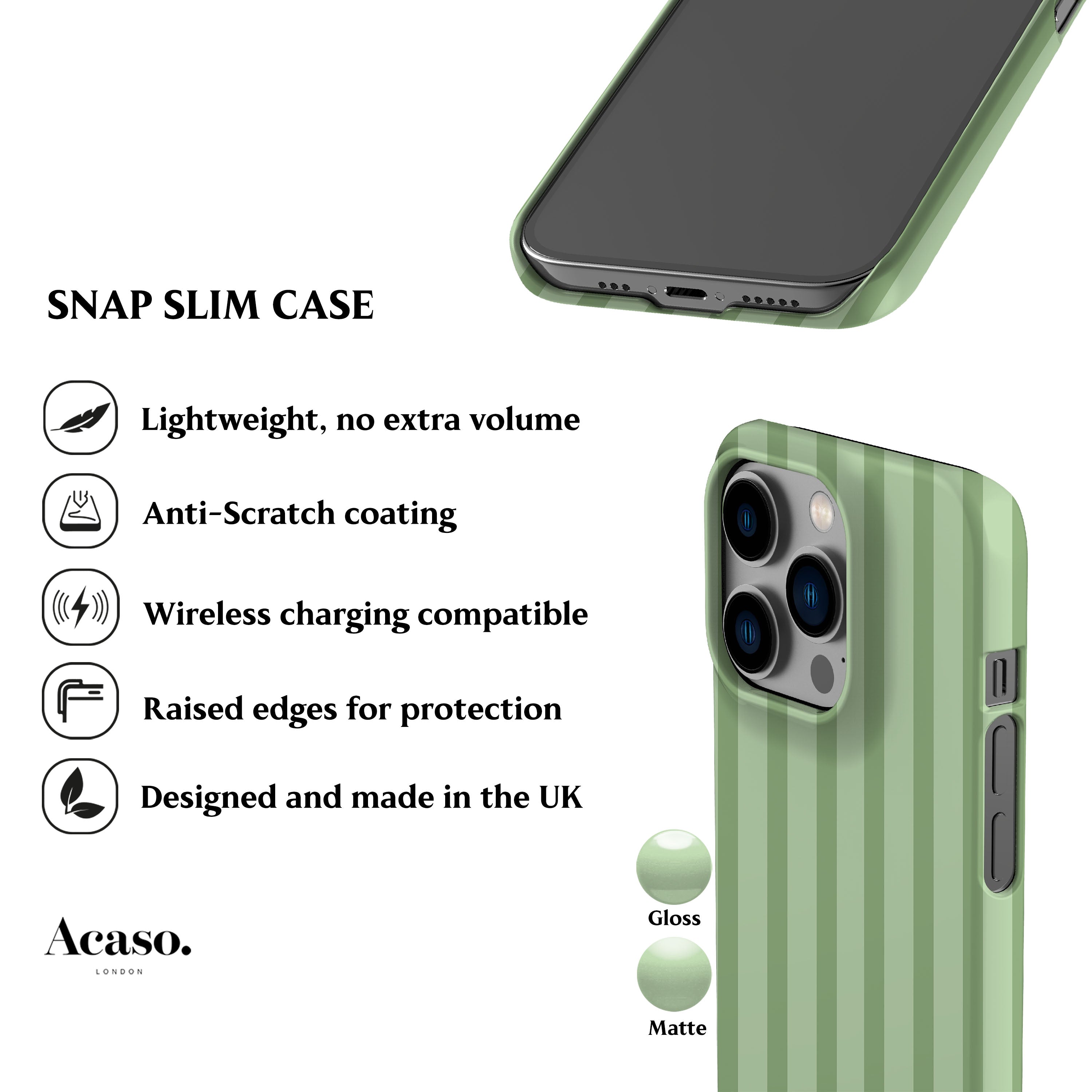 Ibiza Stripes Mint Phone Case