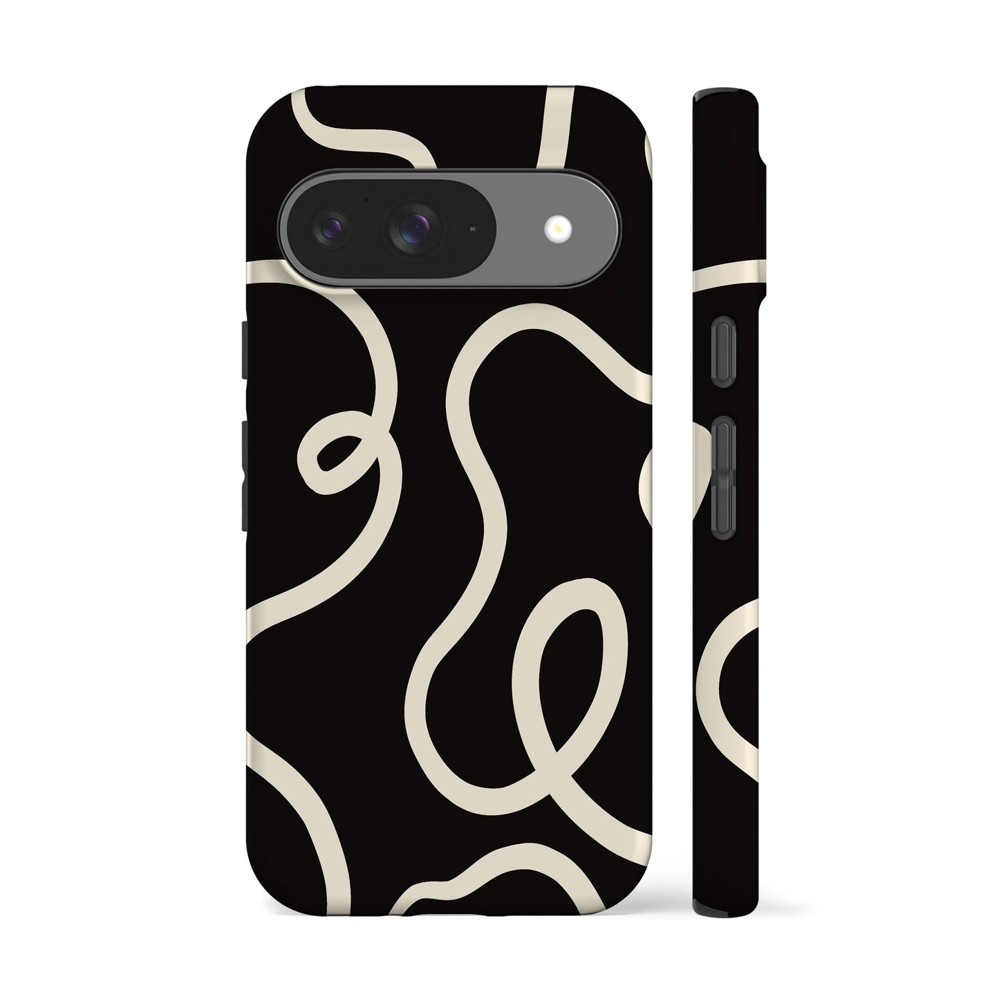 Ink Lines Black Phone Case