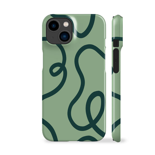 Ink Lines Green Phone Case