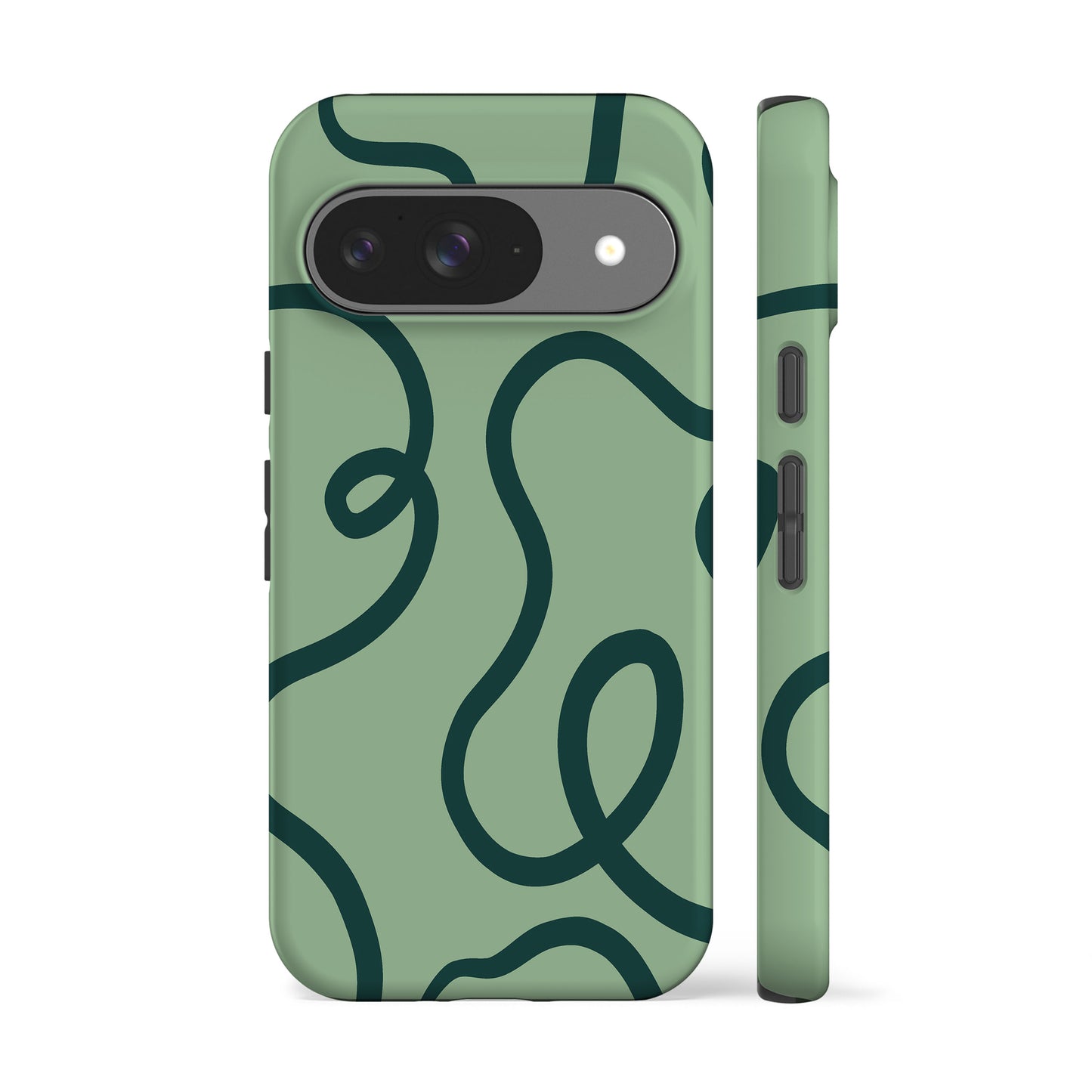 Ink Lines Green Phone Case
