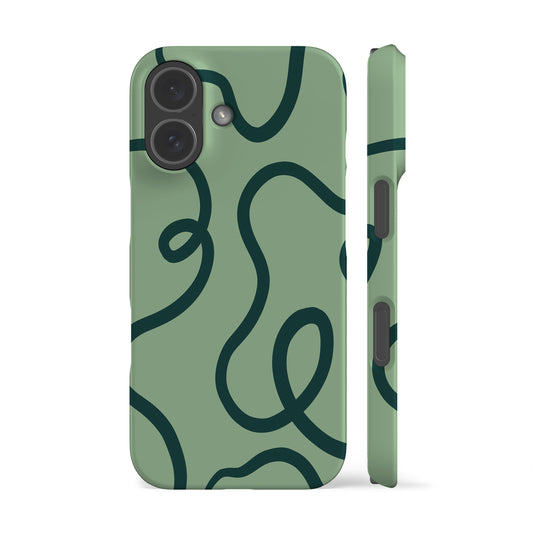 Ink Lines Green Phone Case