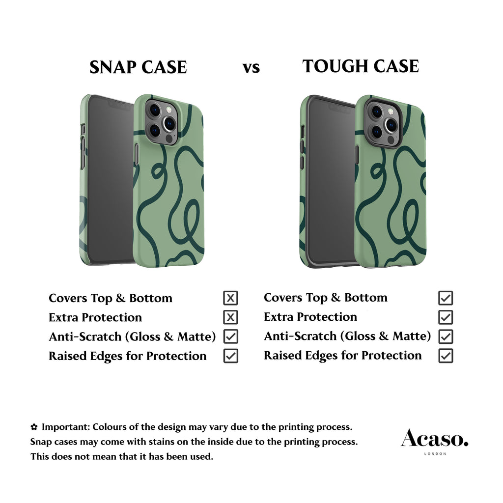 Ink Lines Green Phone Case