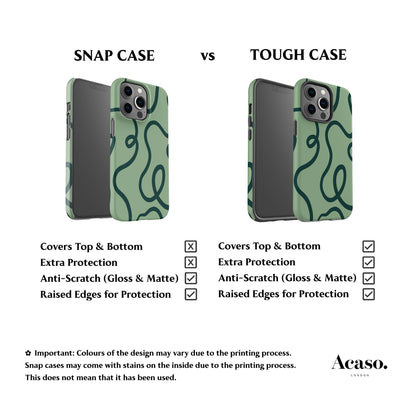 Ink Lines Green Phone Case