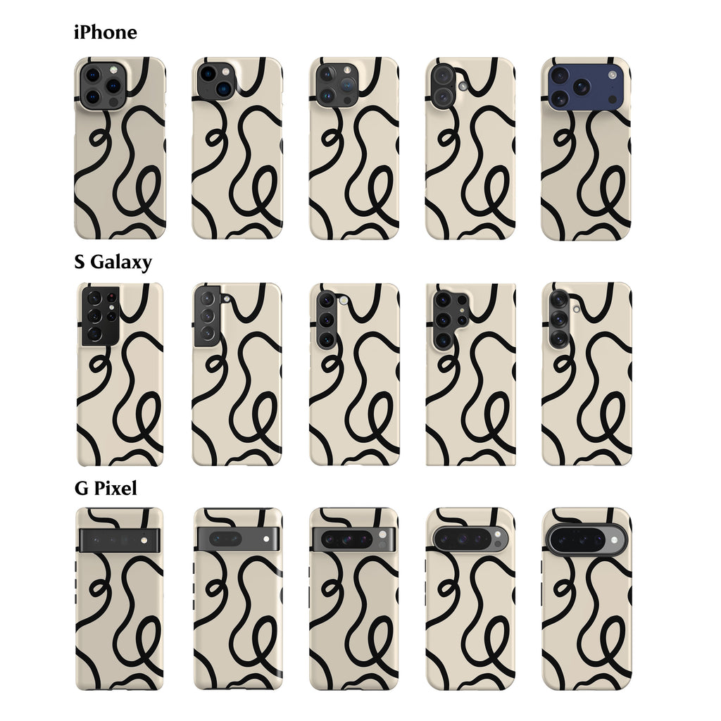 Ink Lines White Phone Case