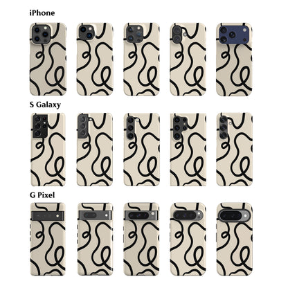 Ink Lines White Phone Case