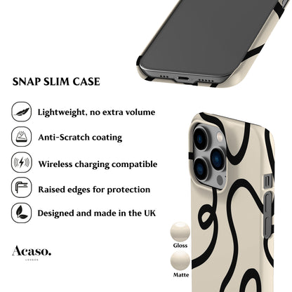 Ink Lines White Phone Case