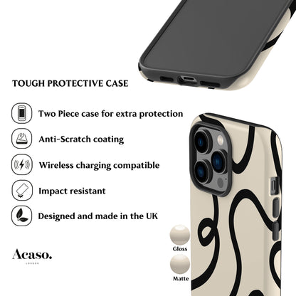 Ink Lines White Phone Case