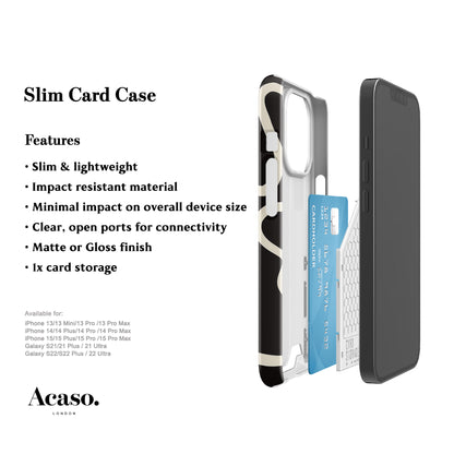 Ink Lines Black Slim Card Case