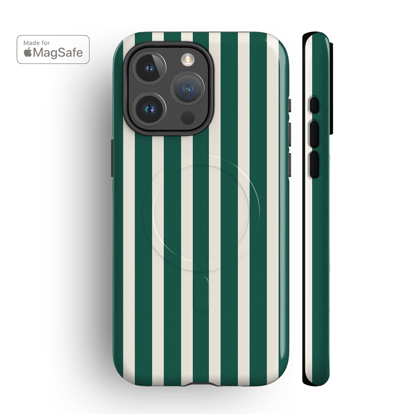 Ibiza Striped Teal MagSafe iPhone Case