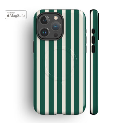 Ibiza Striped Teal MagSafe iPhone Case