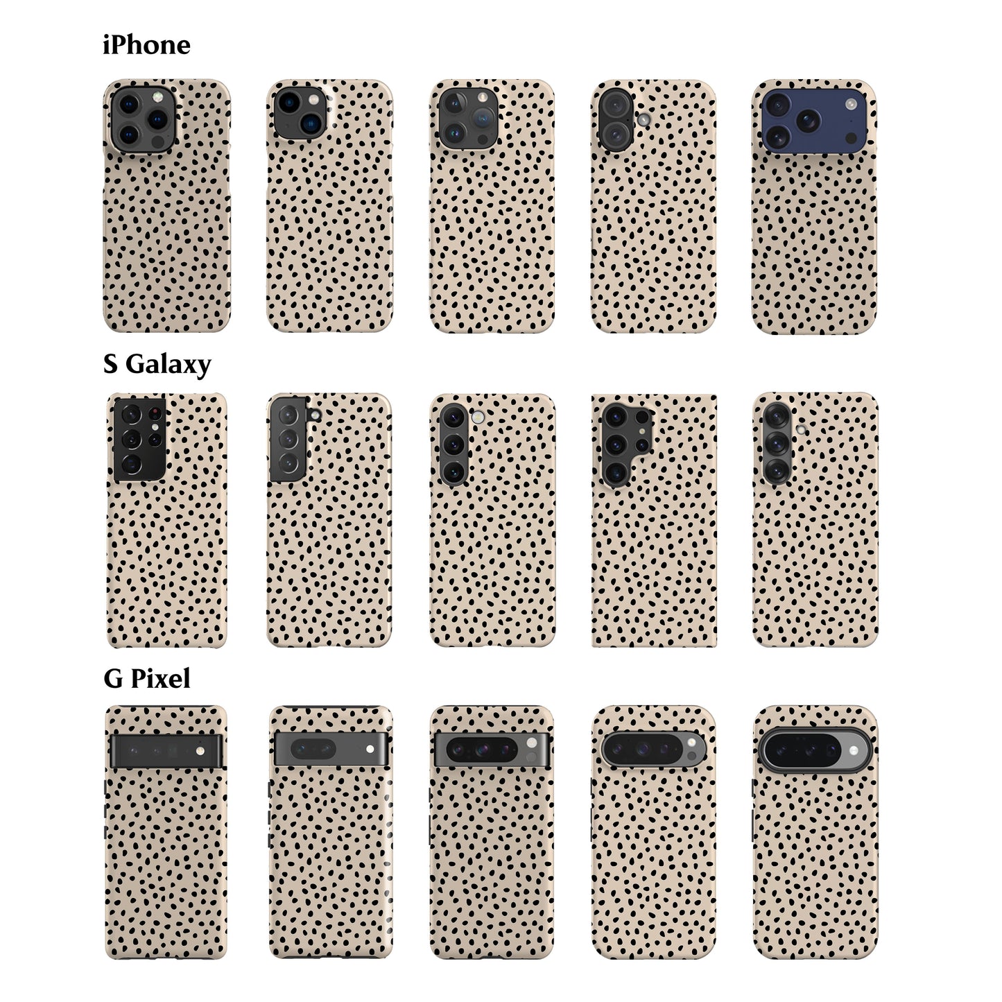 Jade Dots Beige Phone Case