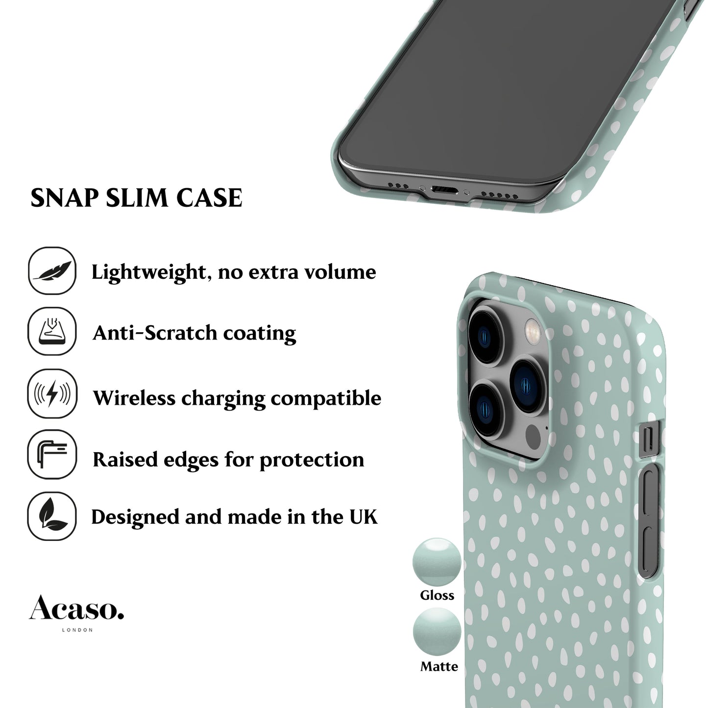 Jade Mini Dots Mint Phone Case