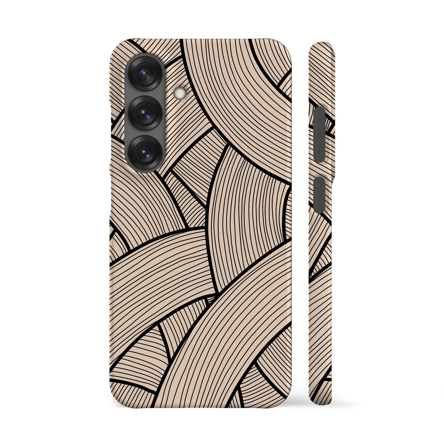 Japanese Line Art Beige Phone Case