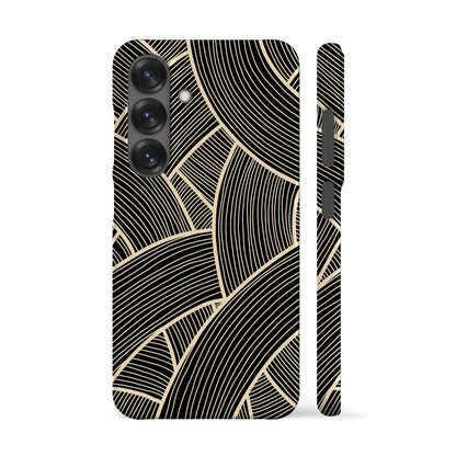 Japanese Line Art Black Phone Case