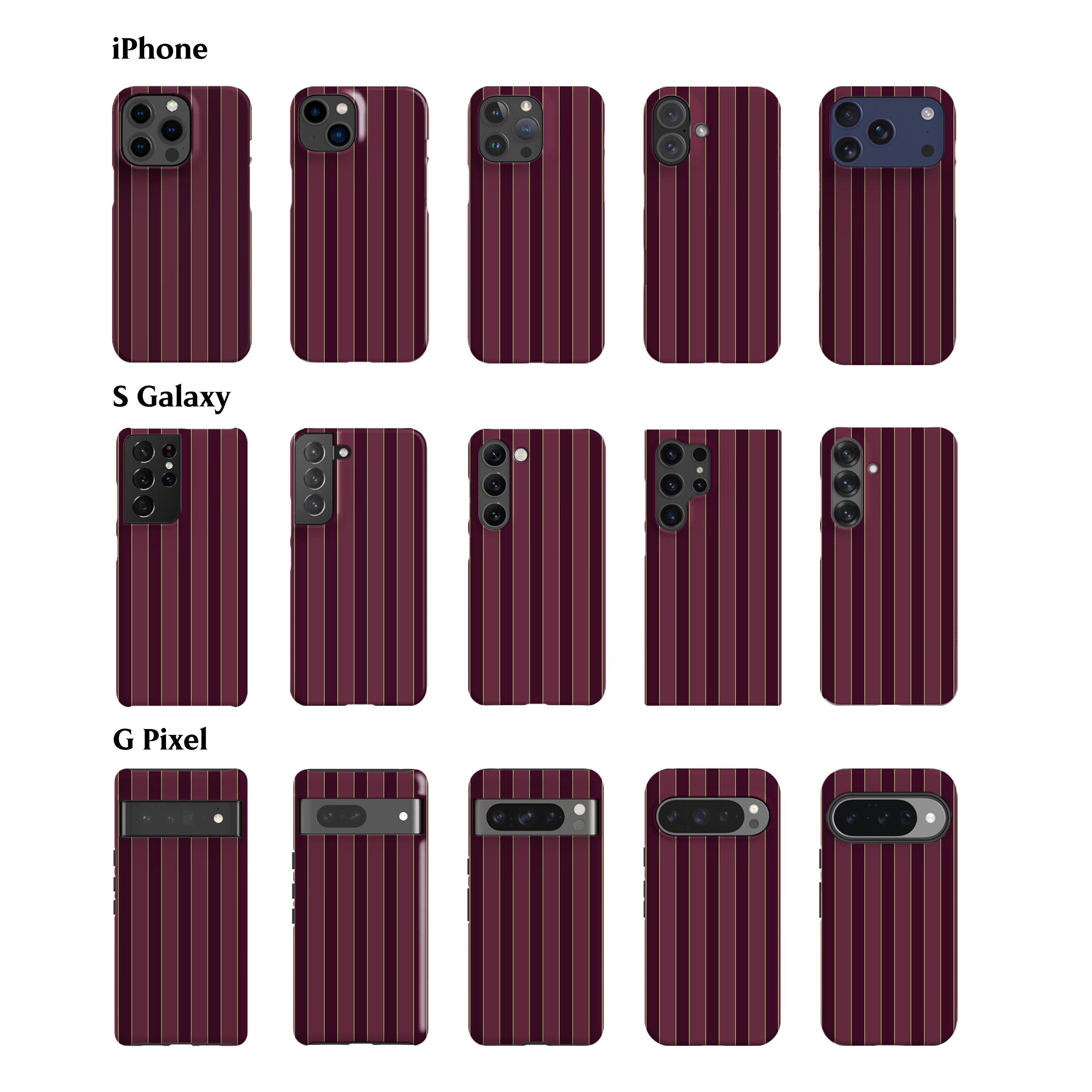 Jolly Deep Rose Stripes Phone Case