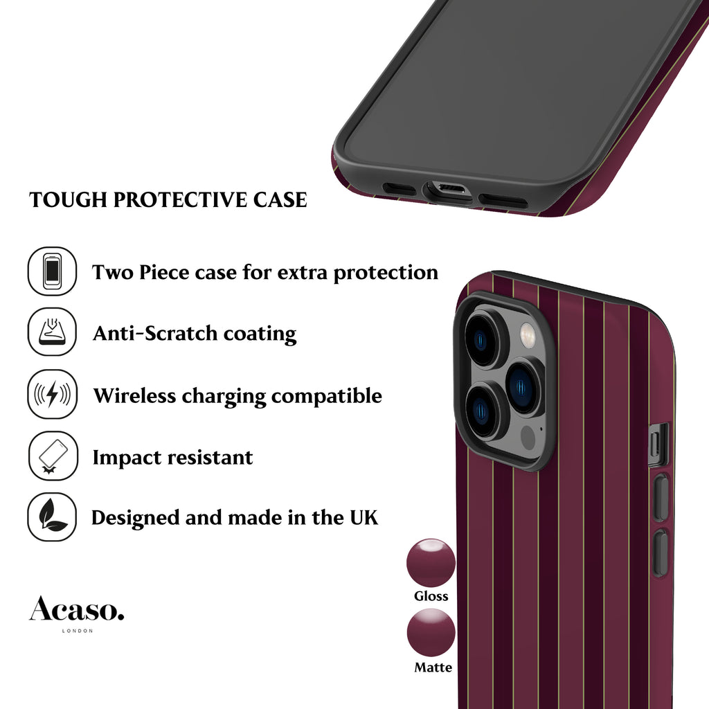 Jolly Deep Rose Stripes Phone Case
