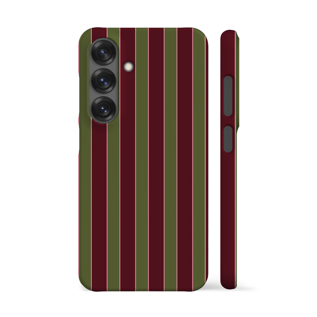 Jolly Maroon Green Stripes Phone Case