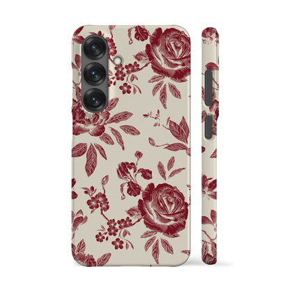 Jouy Maroon Flowers Phone Case