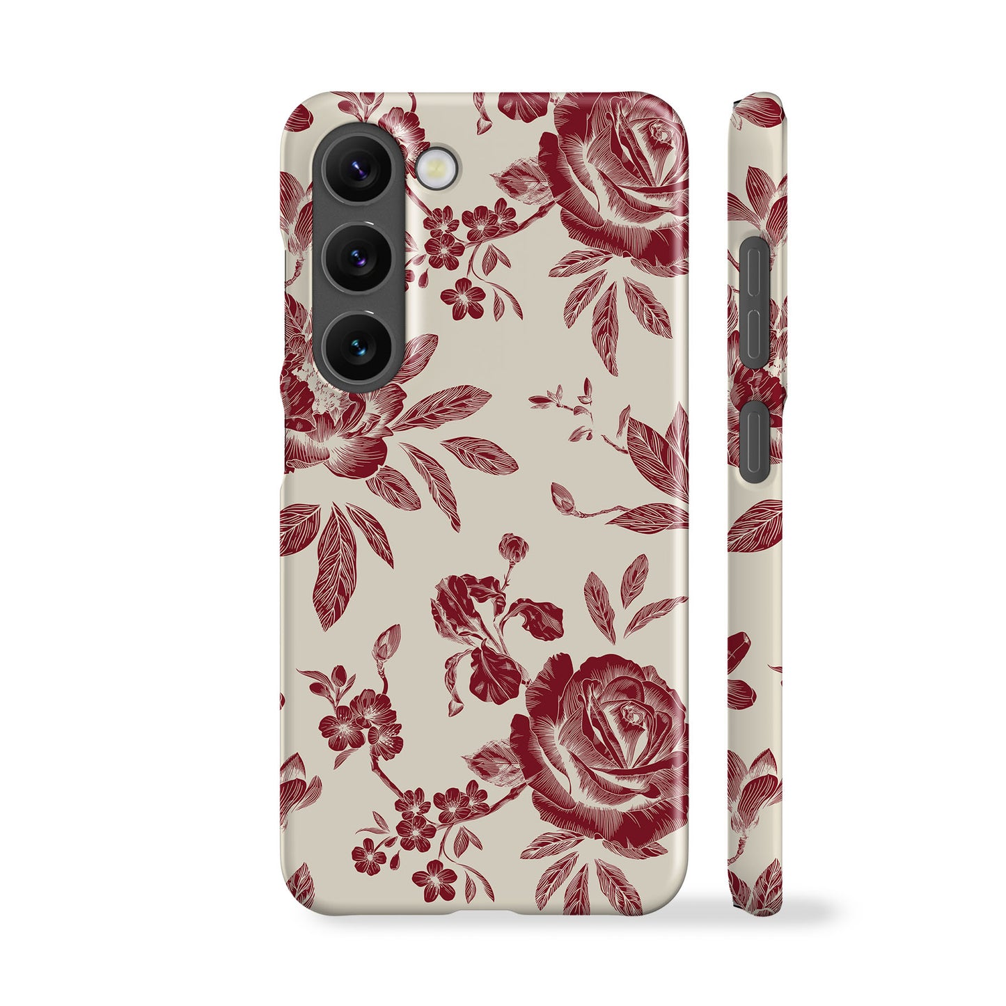 Jouy Maroon Flowers Phone Case