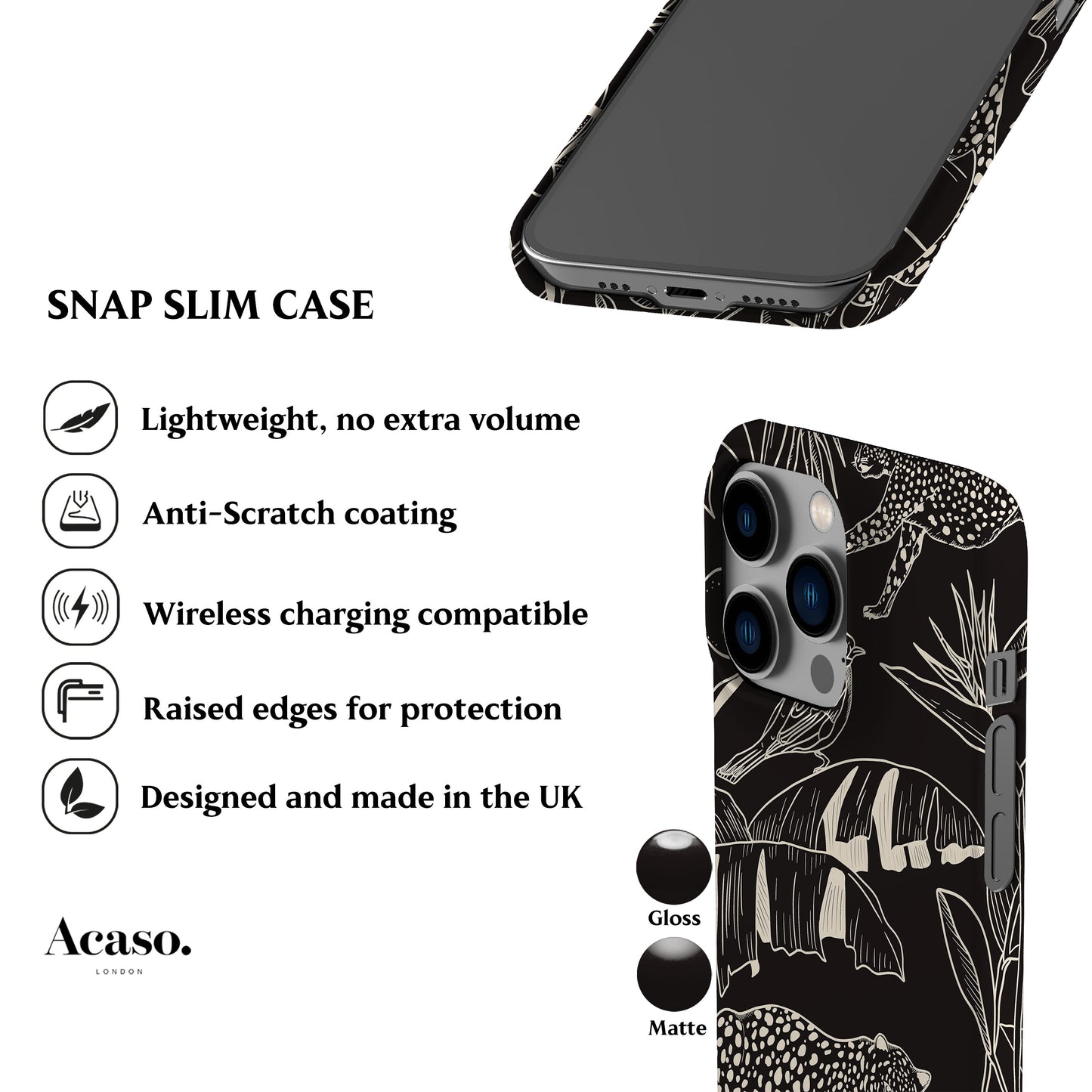 Jungle Jouy Black Phone Case