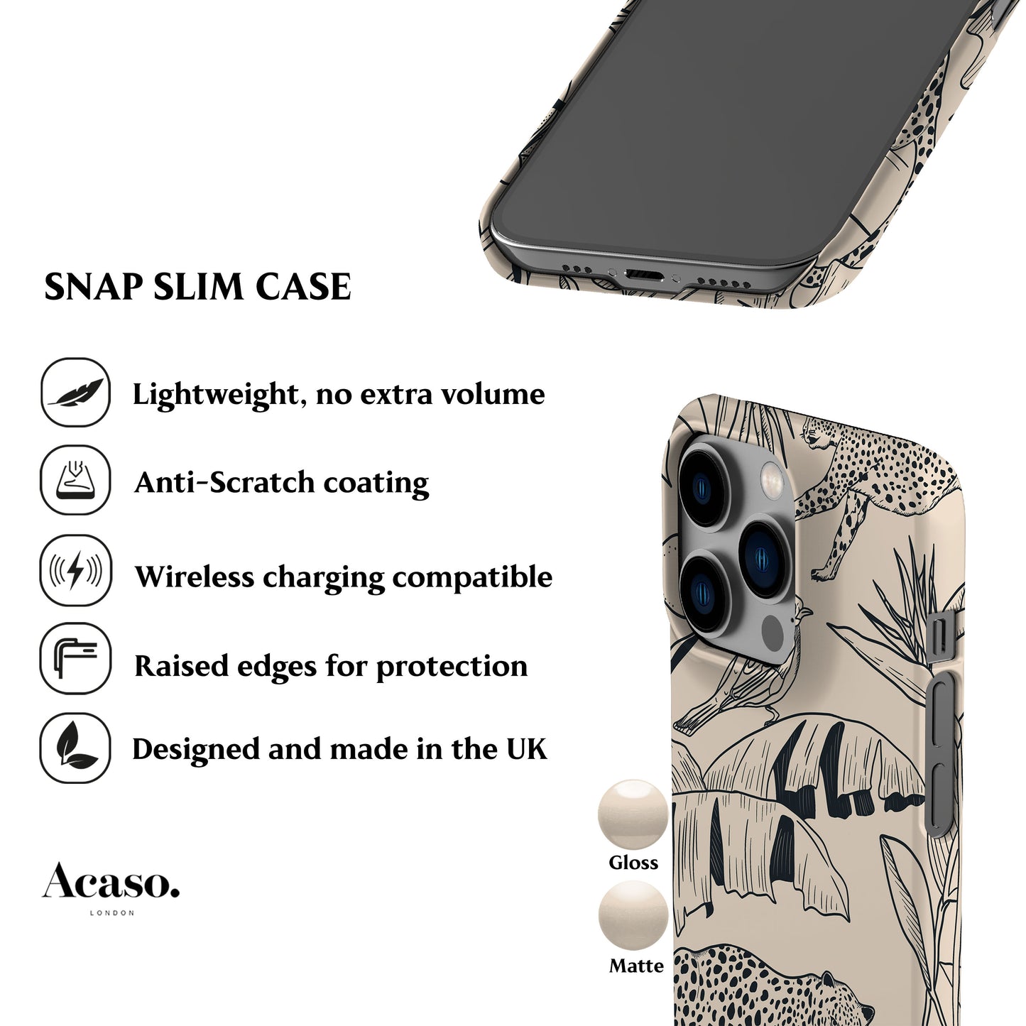Jungle Jouy Cream Phone Case