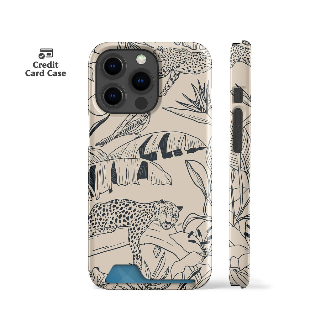 Jungle Toile de Jouy Card Case