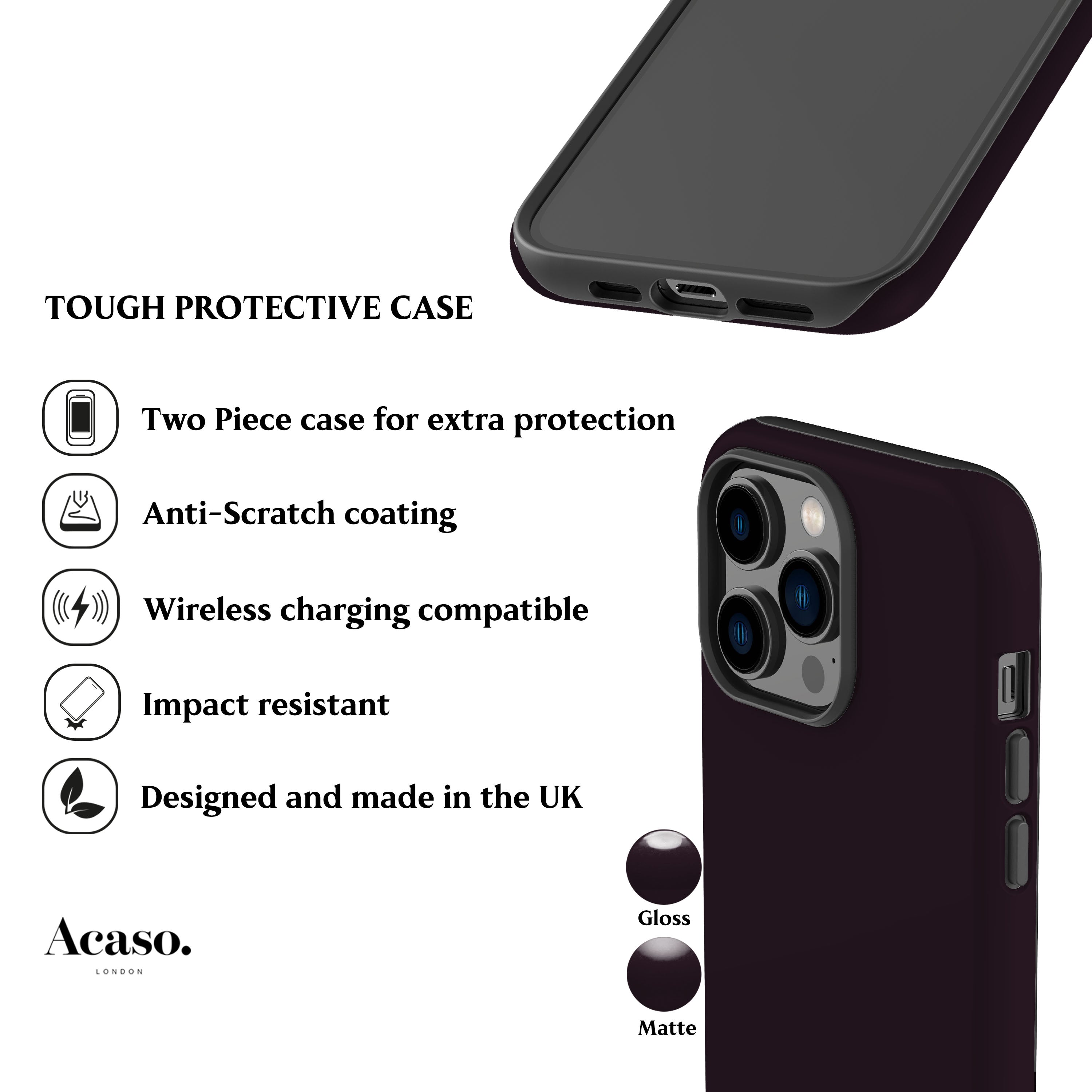 Kurobeni Solid Phone Case