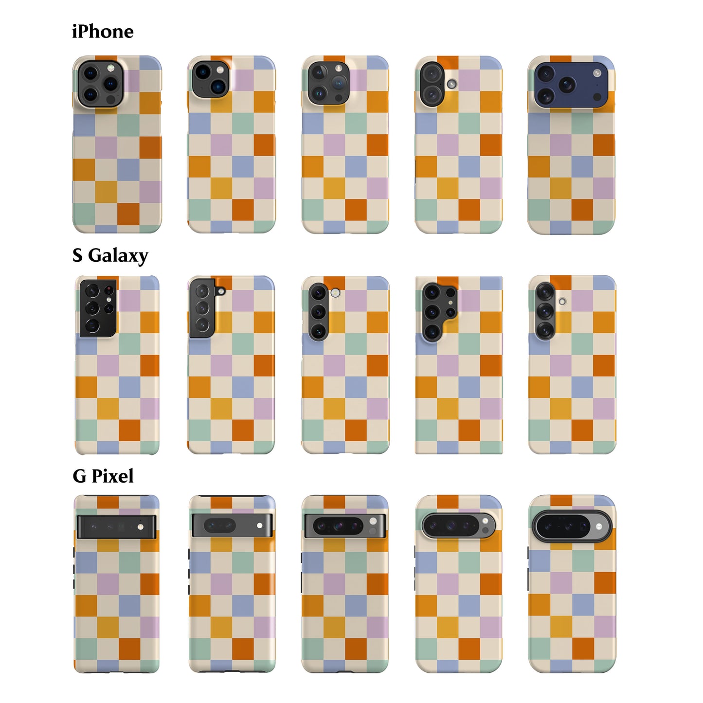Aesthetic Checkers Phone Case