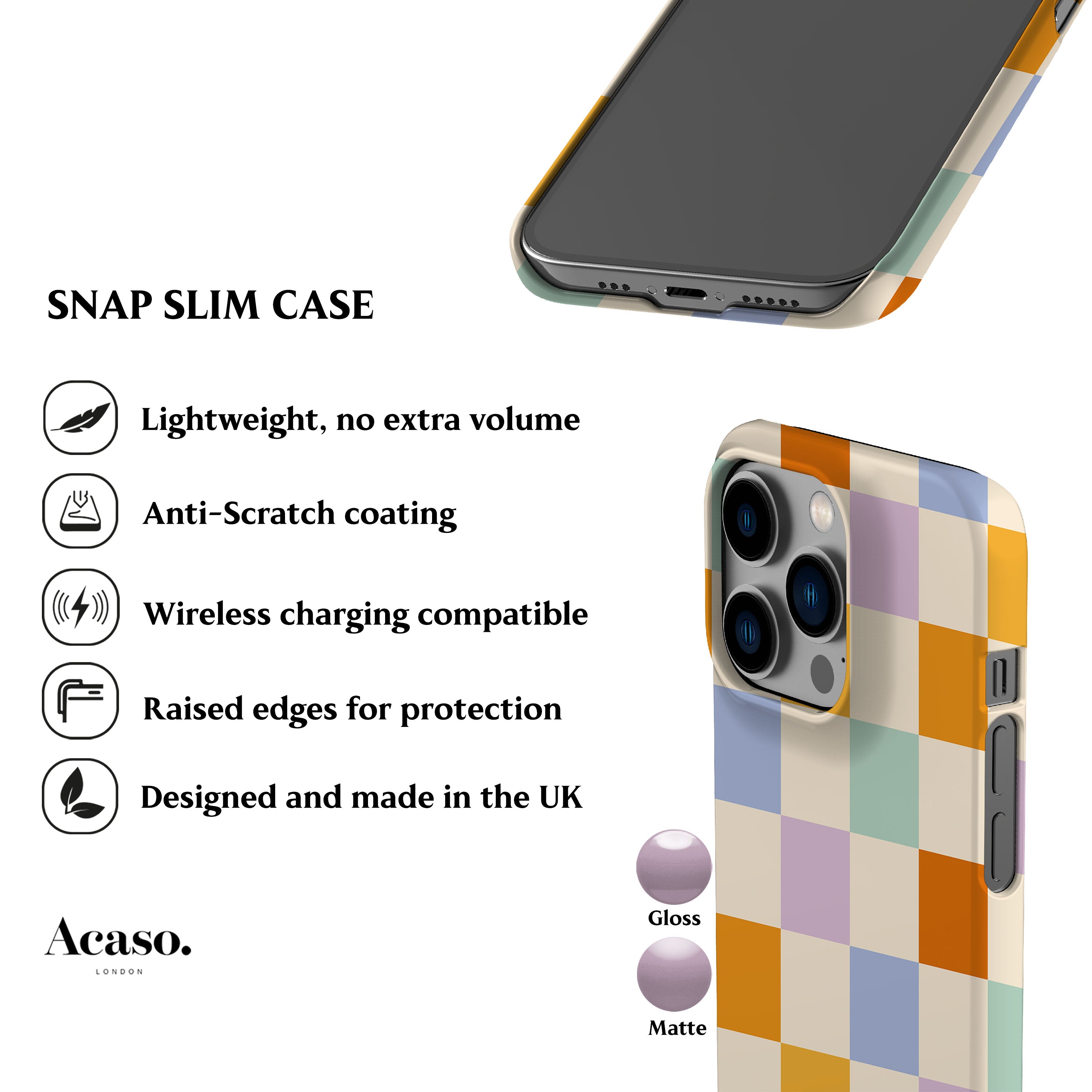 Aesthetic Checkers Phone Case