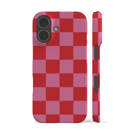 Aesthetic Pink Checkers Phone Case