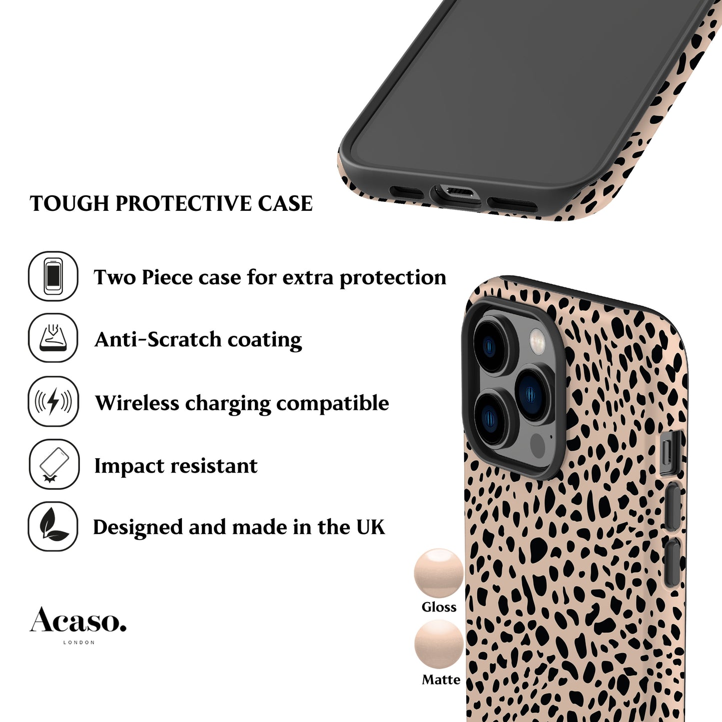 Leopard Rose Phone Case
