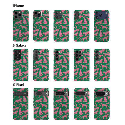 Green Hearted Cheetah Phone Case