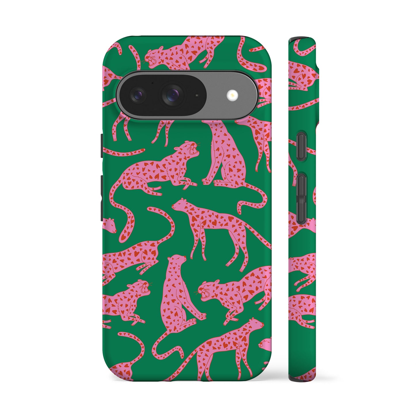 Green Hearted Cheetah Phone Case