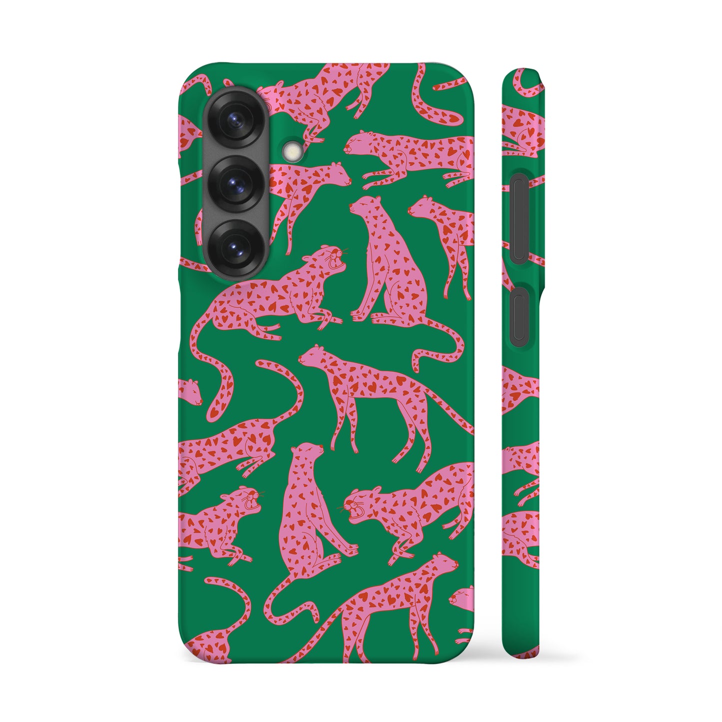 Green Hearted Cheetah Phone Case