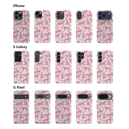 Pink Hearted Cheetah Phone Case