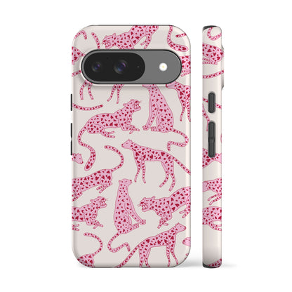 Pink Hearted Cheetah Phone Case