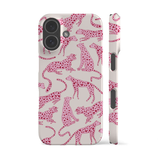 Pink Hearted Cheetah Phone Case