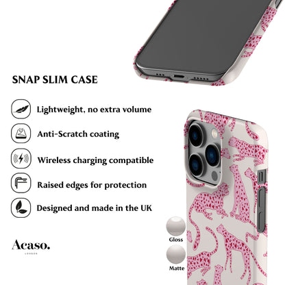 Pink Hearted Cheetah Phone Case