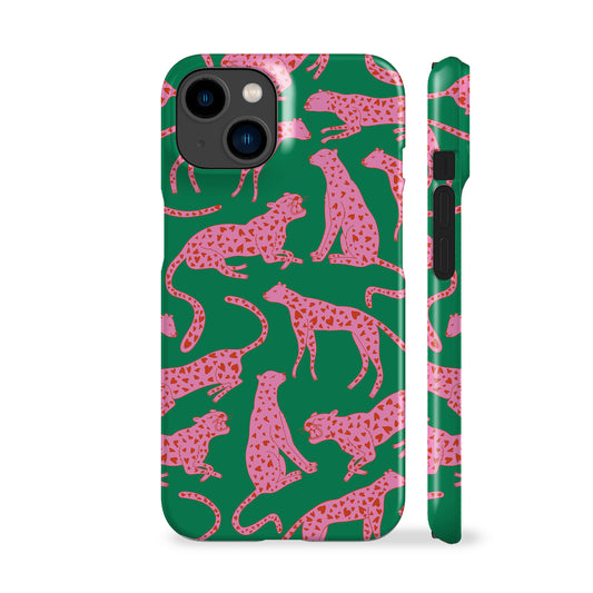 Green Hearted Cheetah Phone Case