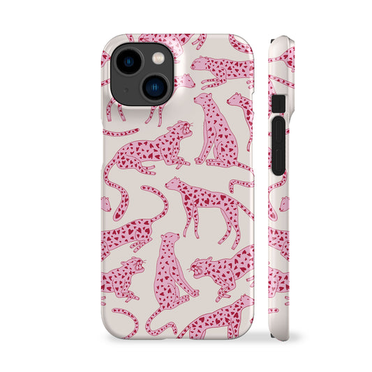 Pink Hearted Cheetah Phone Case