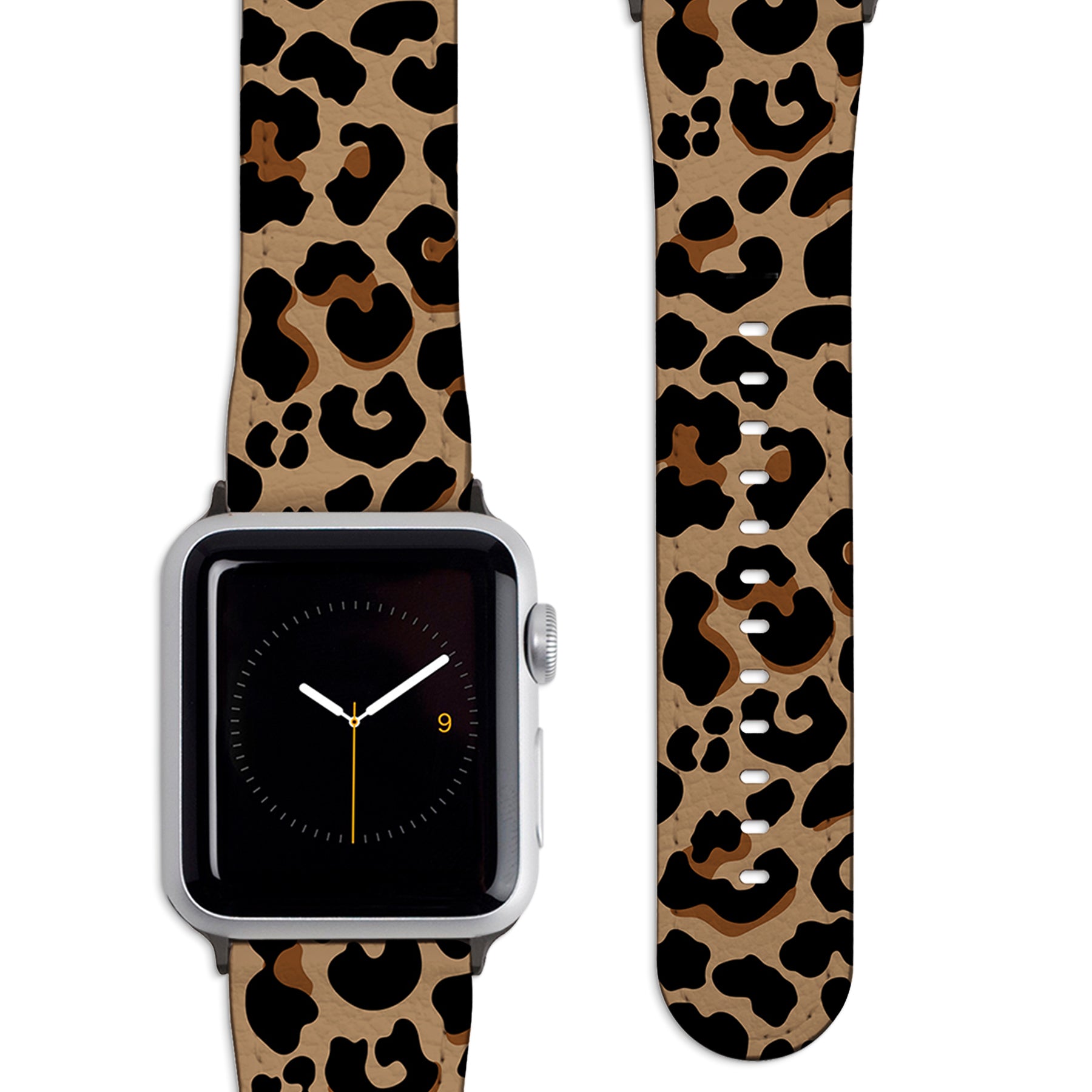 Black on cheetah leopard leather Apple Watch bow newest band similiar to spark’l