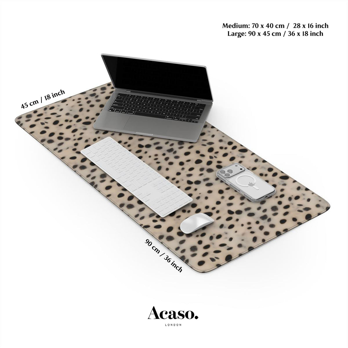 Light Bambi Spots Desk Mat